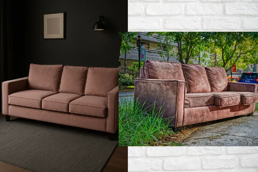 Ein neues Sofa wird immer alt und erfordert den Kauf von Möbeln